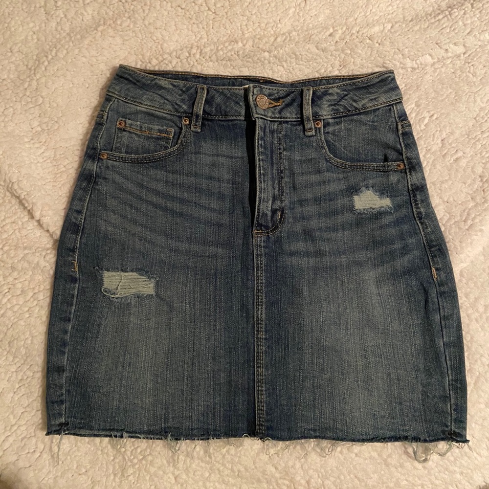 Denim mini skirt